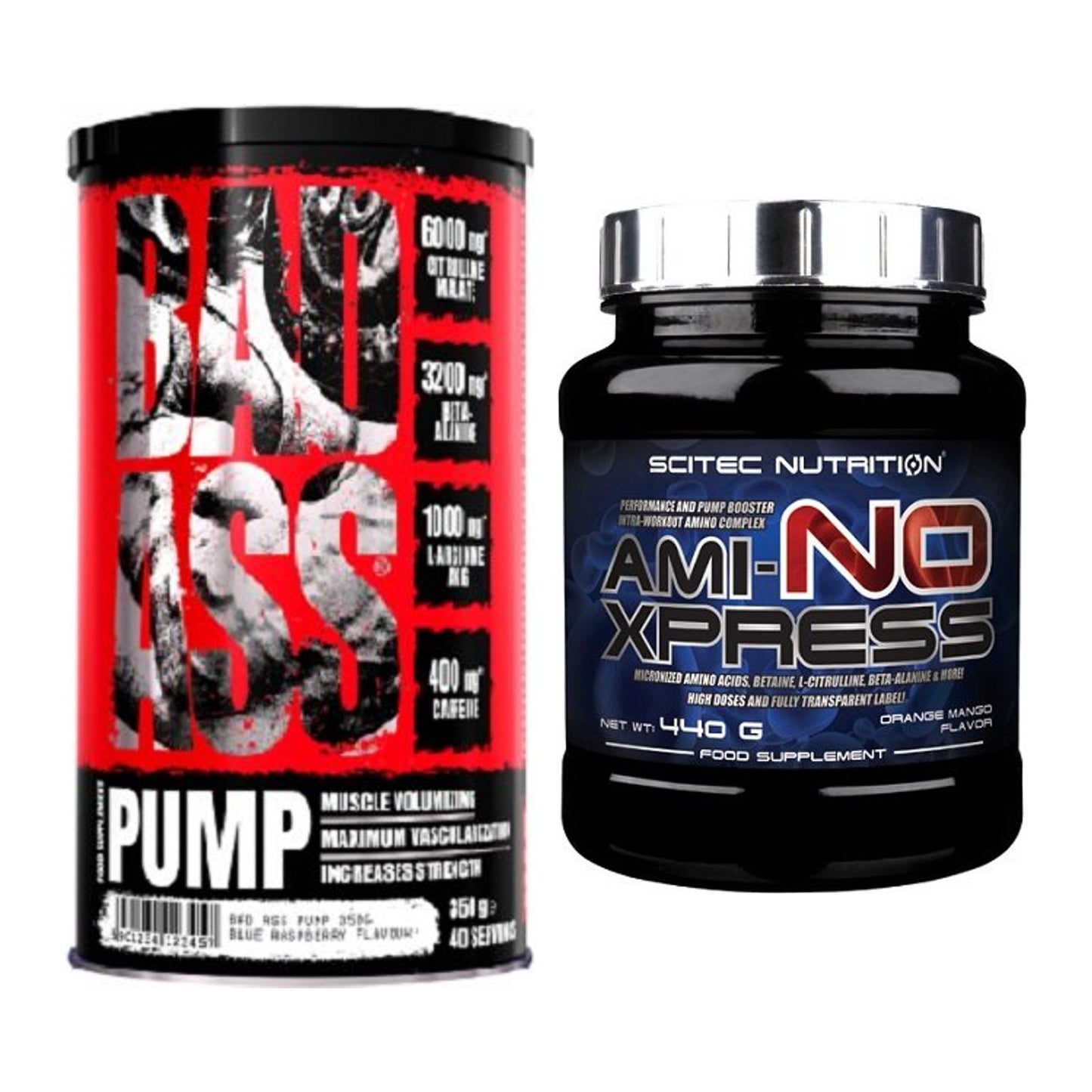 Trainings-Set: BAD ASS Pump + Scitec Ami-NO Xpress – alle enthaltenen Artikel