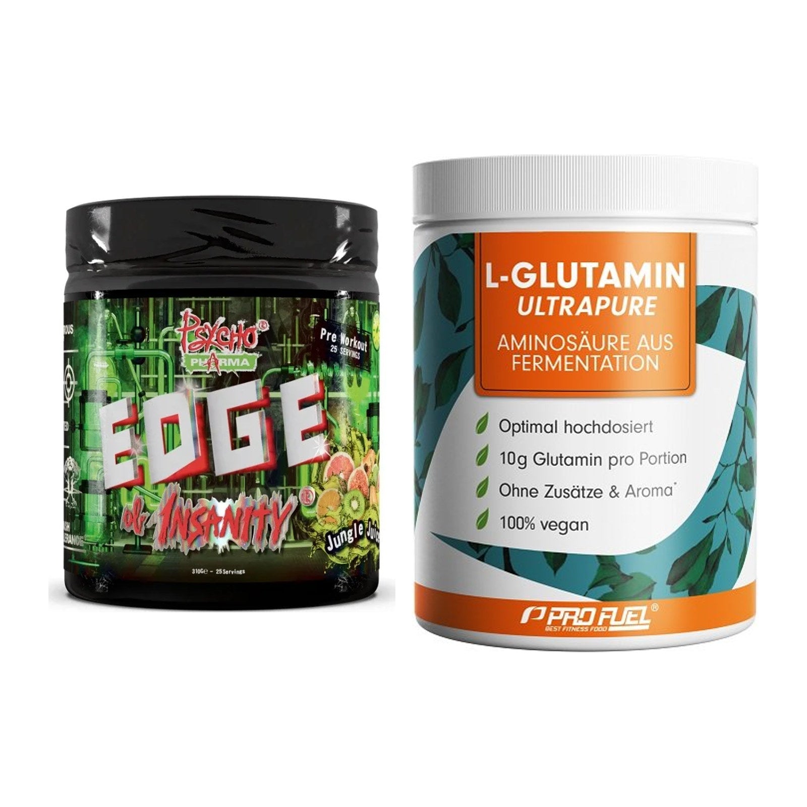 Trainings-Set: Psycho Pharma Edge + ProFuel Glutamin Ultrapure – alle enthaltenen Artikel