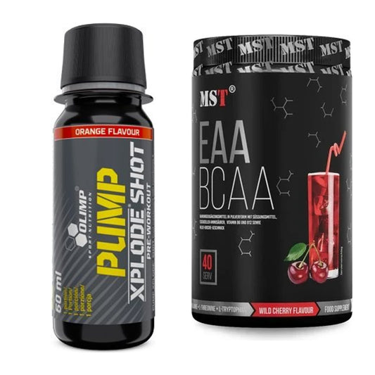 Tréninková sada: Olimp Pump Xplode Shot + MST EAA & BCAA - všechny položky v ceně
