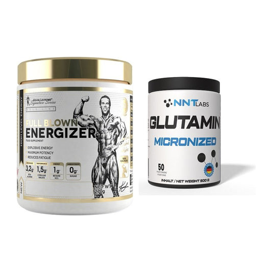 Trainings-Set: Kevin Levrone Full Blown Energizer + NNT Glutamin – alle enthaltenen Artikel