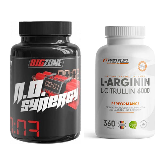 Trainings-Set: Big Zone N.O Synergy + ProFuel L-Arginin & L-Citrullin – alle enthaltenen Artikel