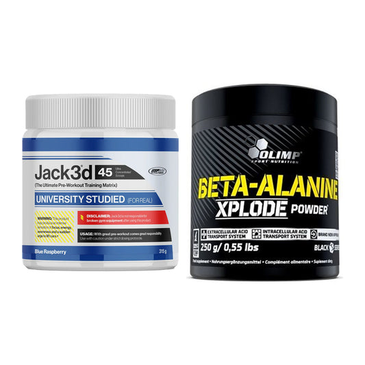 Trainings-Set: USP Labs Jack3d 45 Serv. + Olimp Beta-Alanine Xplode – alle enthaltenen Artikel