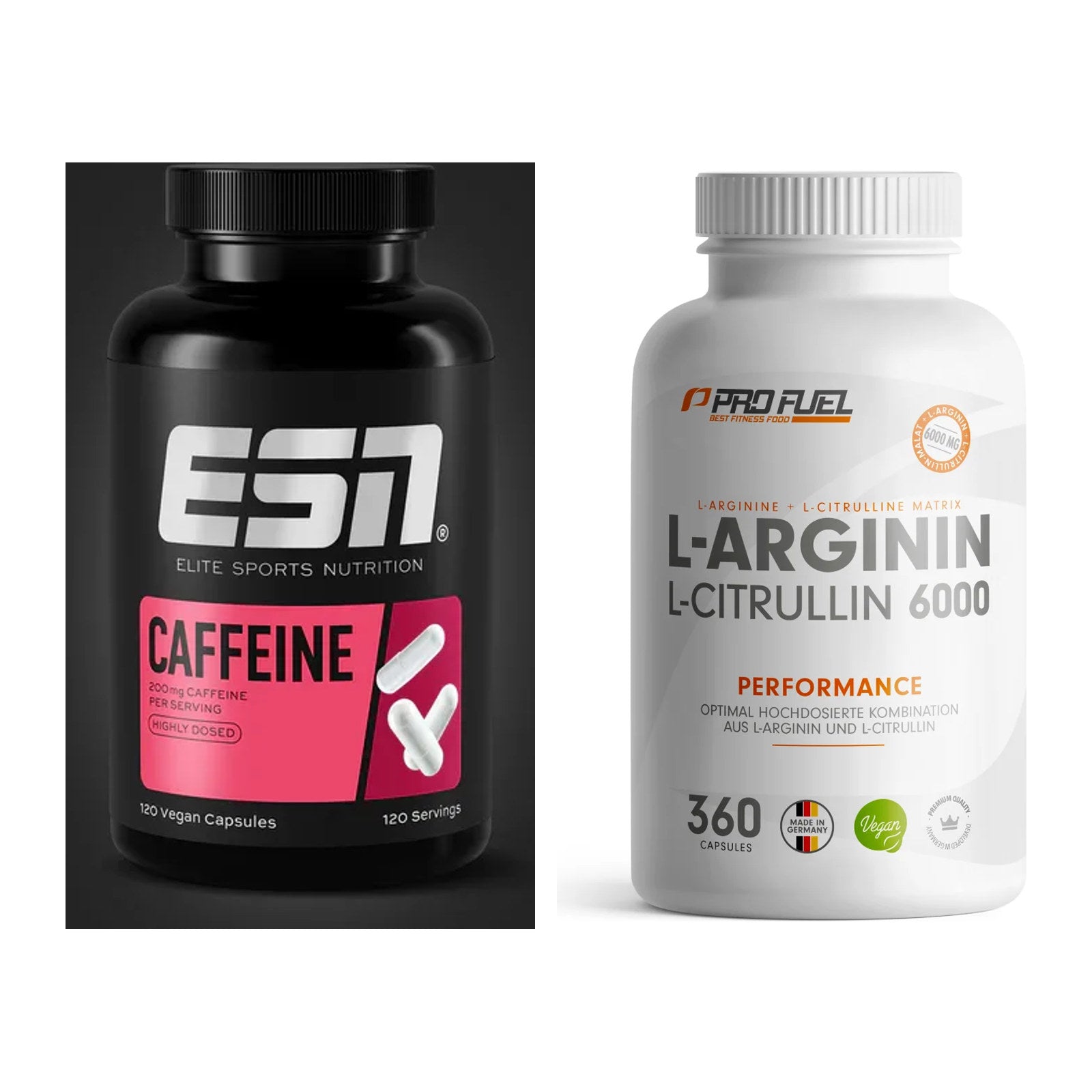 Trainings-Set: ESN Caffeine Caps + ProFuel L-Arginin & L-Citrullin – alle enthaltenen Artikel