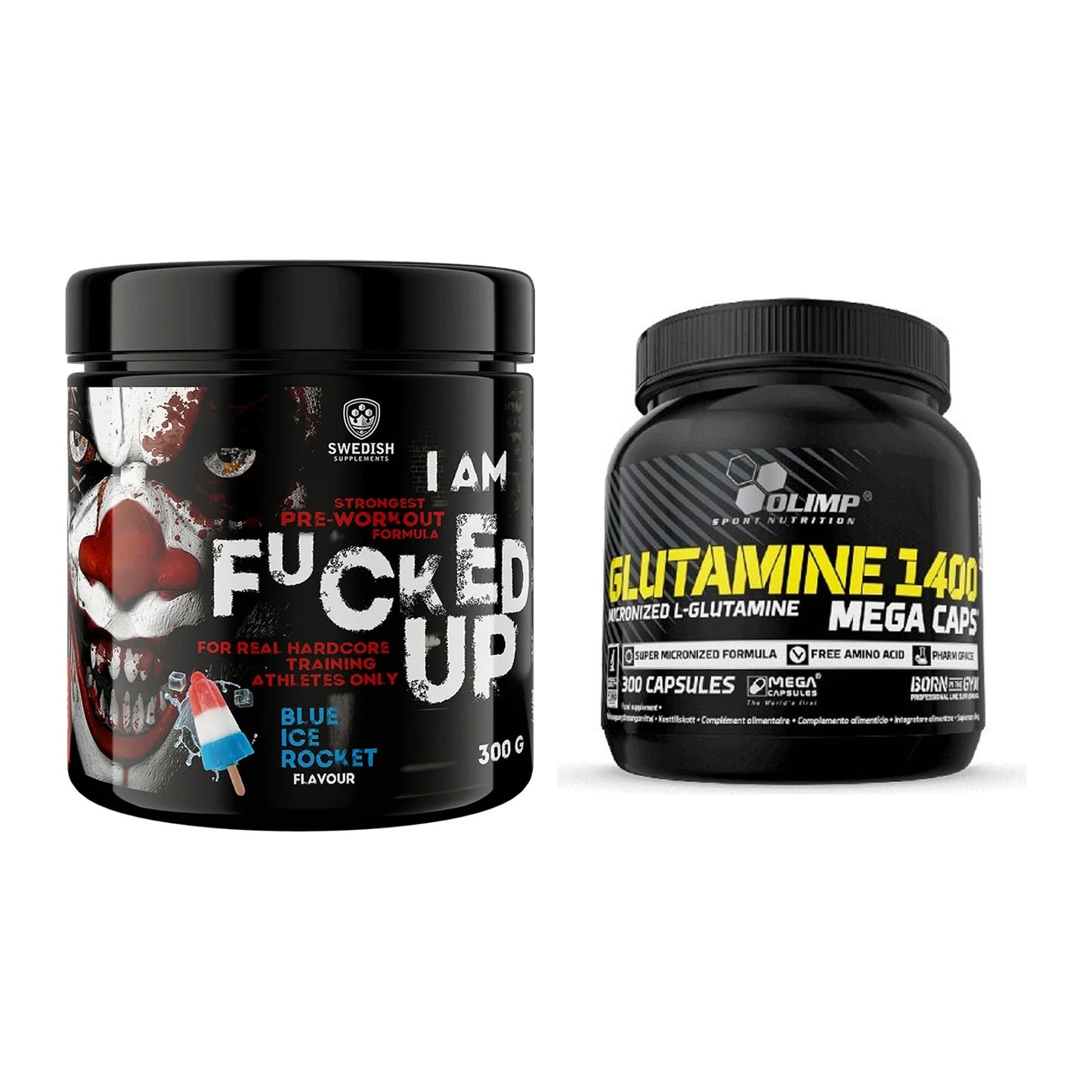 Trainings-Set: Swedish Supplements Fucked + Olimp L-Glutamine Mega – alle enthaltenen Artikel