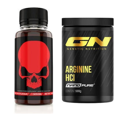 Trainings-Set: Genius Nutrition Warcry + GN Arginine HCL Nano Pure – alle enthaltenen Artikel