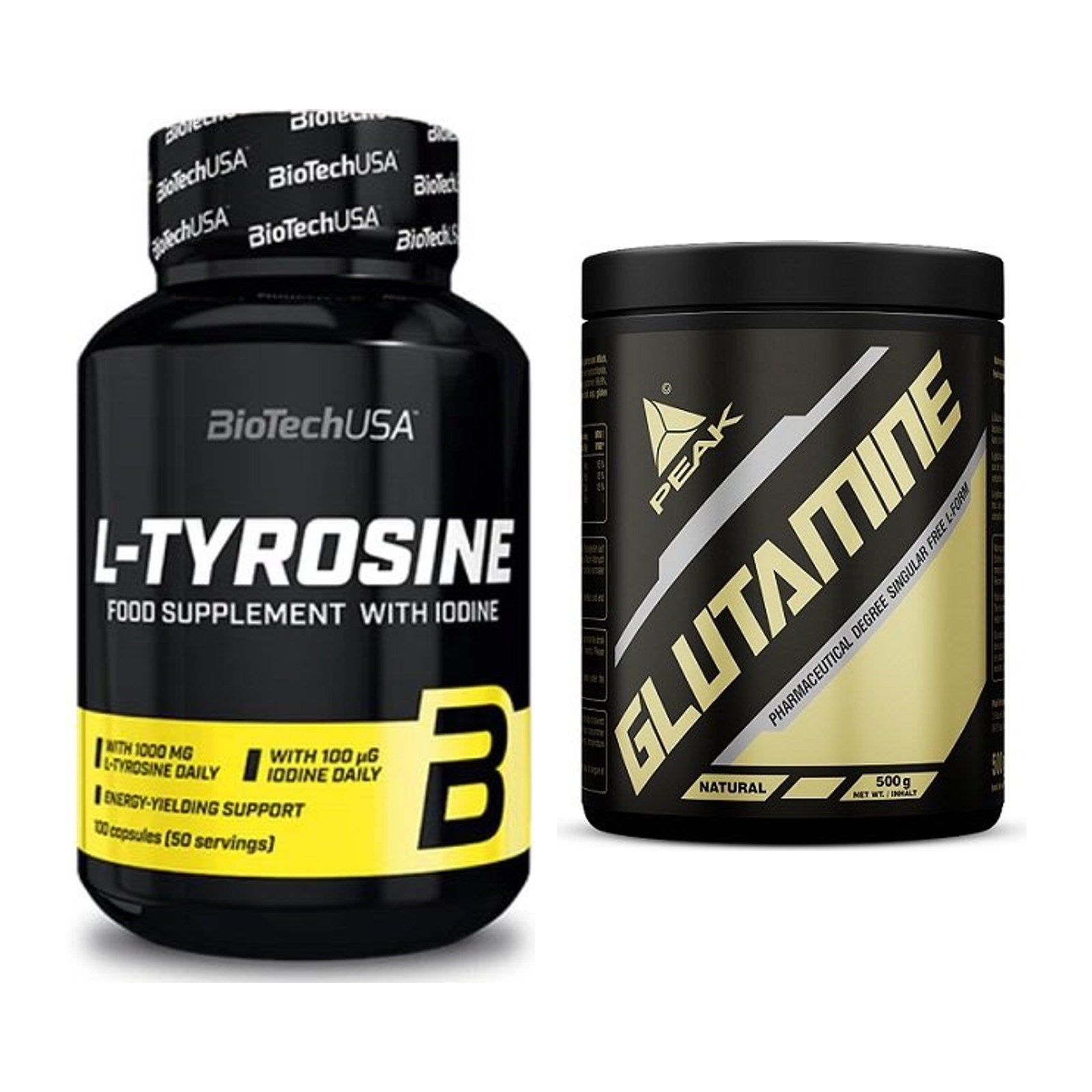 Trainings-Set: BioTech Tyrosine + Peak Glutamin – alle enthaltenen Artikel