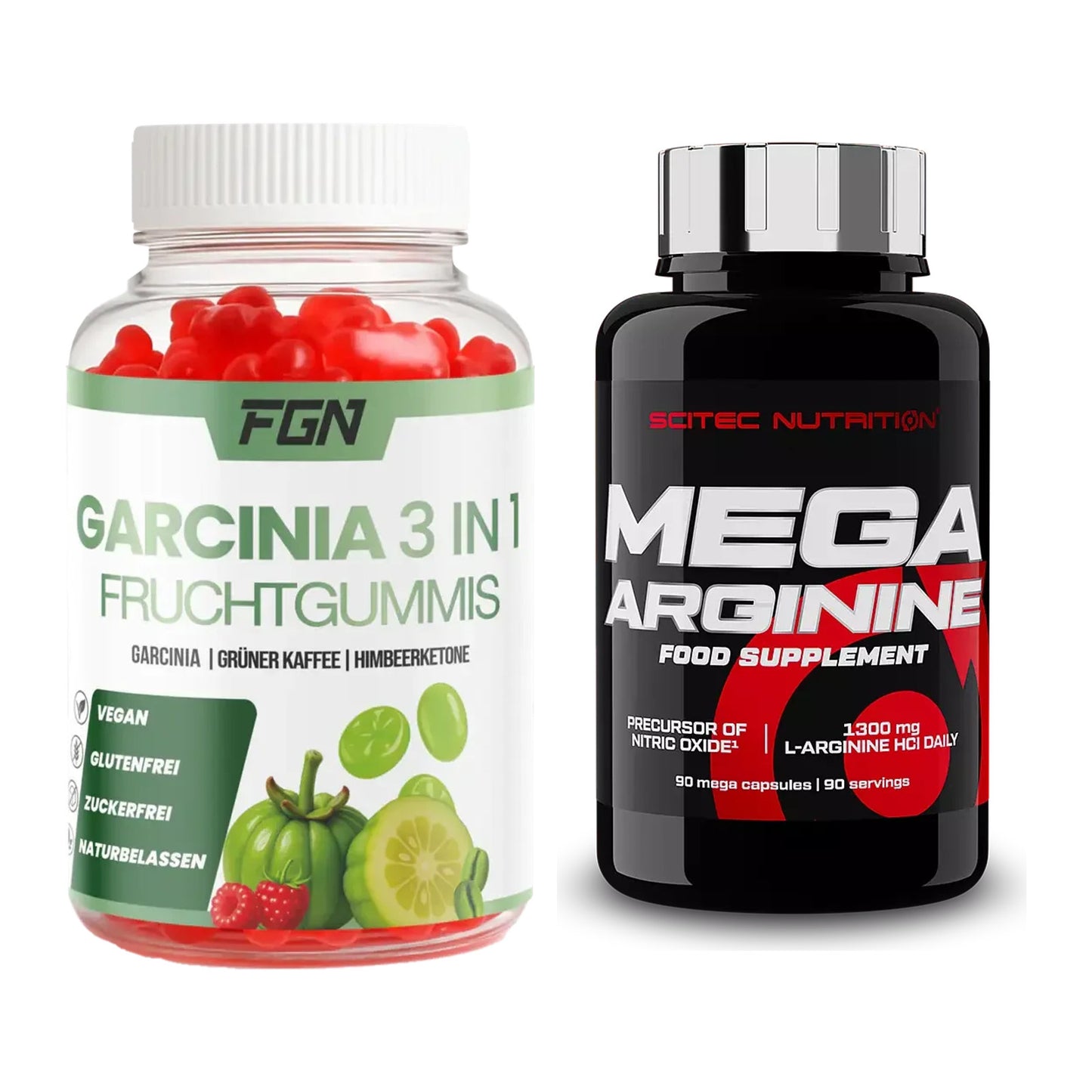 Trainings-Set: FGN Garcinia 60 Fruchtgummies + Scitec Mega Arginine – alle enthaltenen Artikel