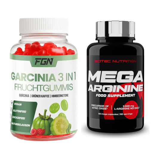 Trainings-Set: FGN Garcinia 60 Fruchtgummies + Scitec Mega Arginine – alle enthaltenen Artikel