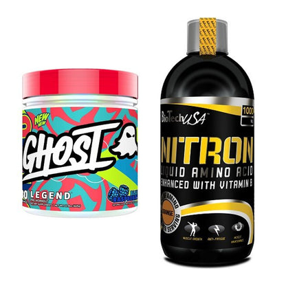 Trainings-Set: Ghost Legend V4 30 Serv. + BioTech Liquid Amino – alle enthaltenen Artikel
