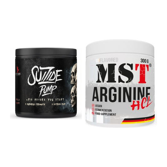 Trainings-Set: #GYMJUICE SUIZIDE PUMP + MST Arginine HCL – alle enthaltenen Artikel
