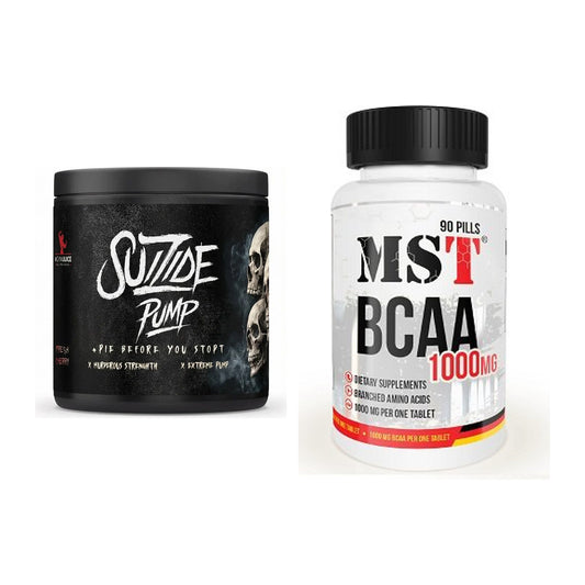 Trainings-Set: #GYMJUICE SUIZIDE PUMP + MST BCAA 1000 (90 Tabl.) – alle enthaltenen Artikel