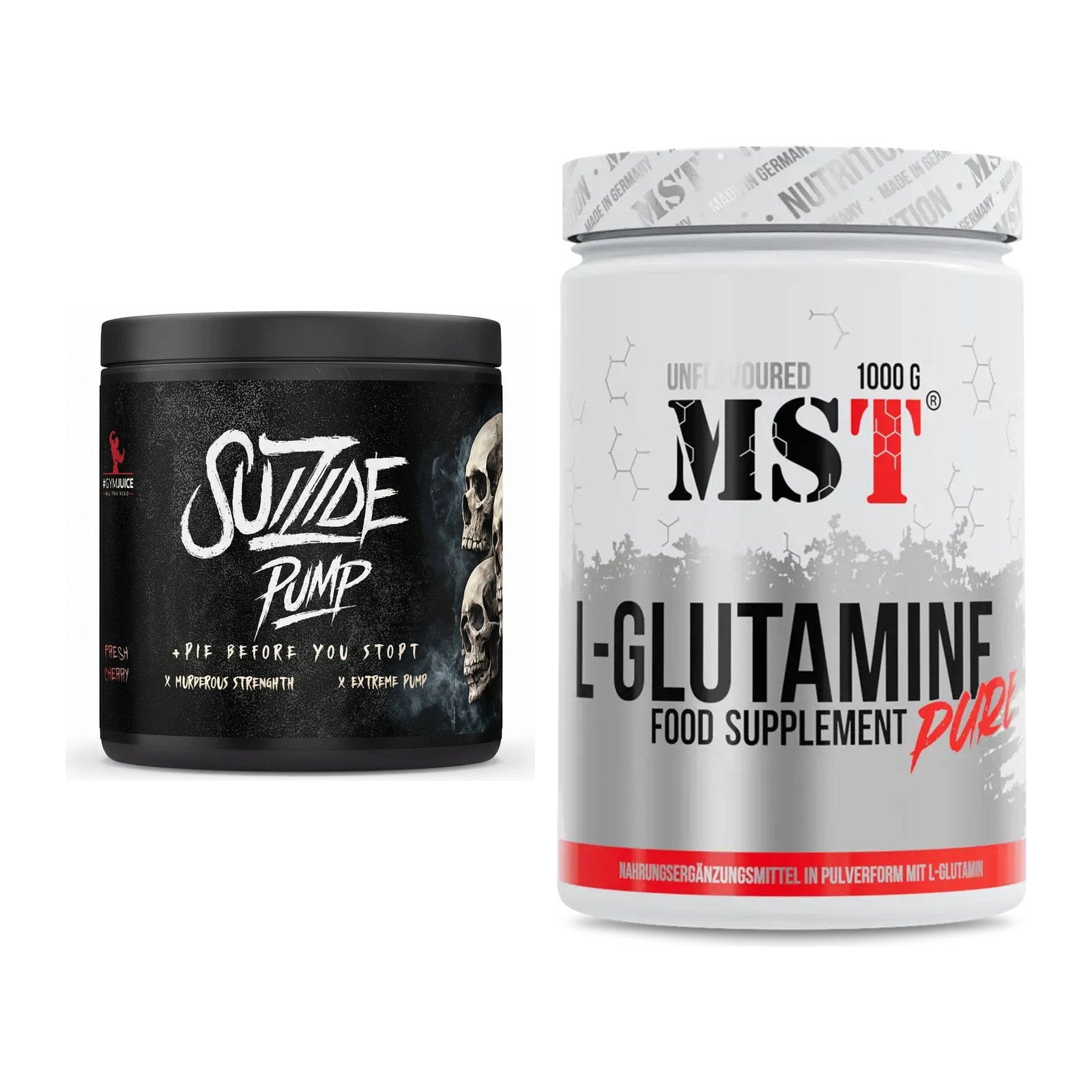 Trainings-Set: #GYMJUICE SUIZIDE PUMP + MST Glutamine – alle enthaltenen Artikel