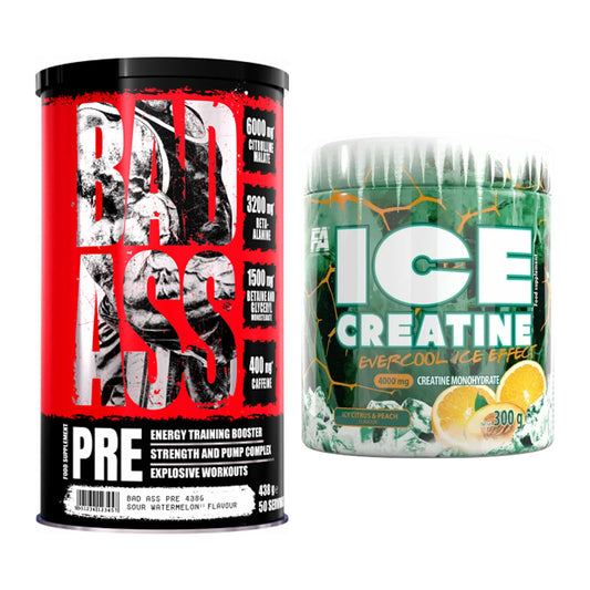 Trainings-Set: BAD ASS Pre + FA Nutrition ICE Creatine – alle enthaltenen Artikel