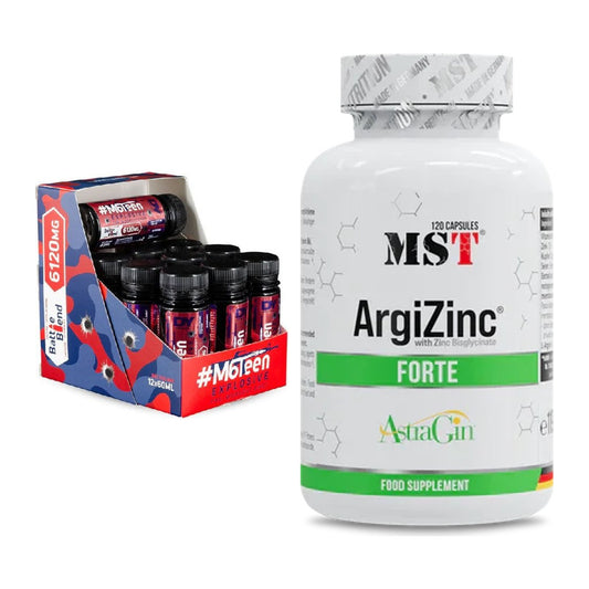Trainings-Set: DY Nutrition M6Teen Prewokrout + MST ArgiZinc Forte – alle enthaltenen Artikel