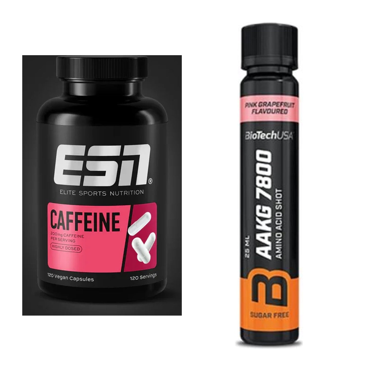 Trainings-Set: ESN Caffeine Caps + BioTech AAKG 7800 – alle enthaltenen Artikel