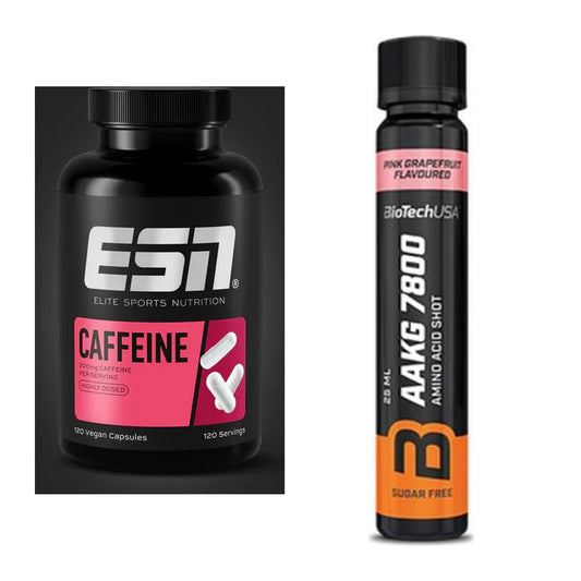 Trainings-Set: ESN Caffeine Caps + BioTech AAKG 7800 – alle enthaltenen Artikel