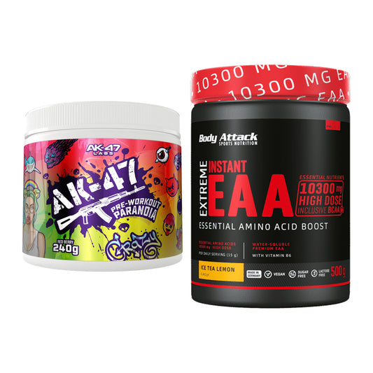 Trainings-Set: AK47 Labs Pre-Workout + Body Attack Extreme – alle enthaltenen Artikel