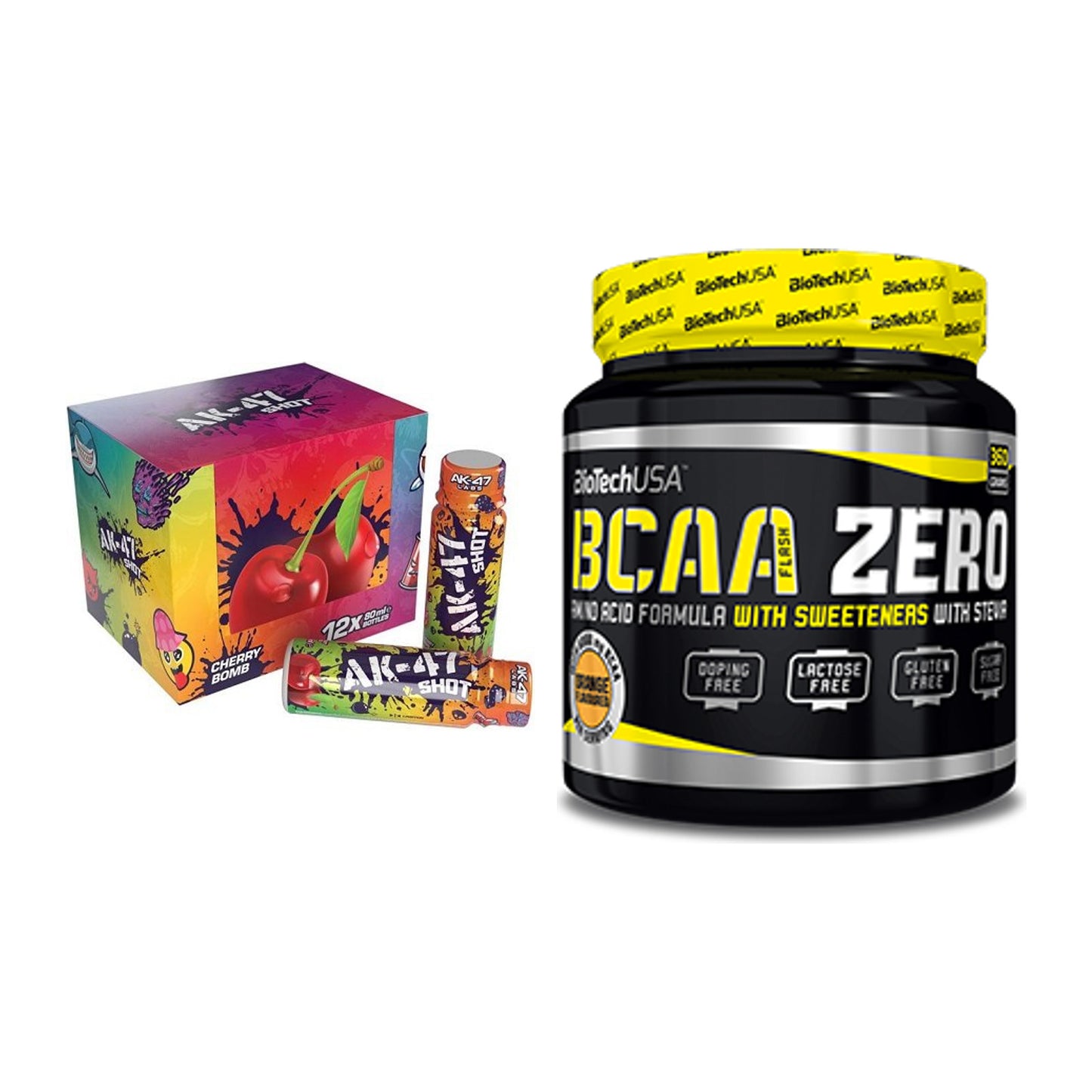 Trainings-Set: AK47 Labs AK47 Shots + BioTech BCAA Zero – alle enthaltenen Artikel