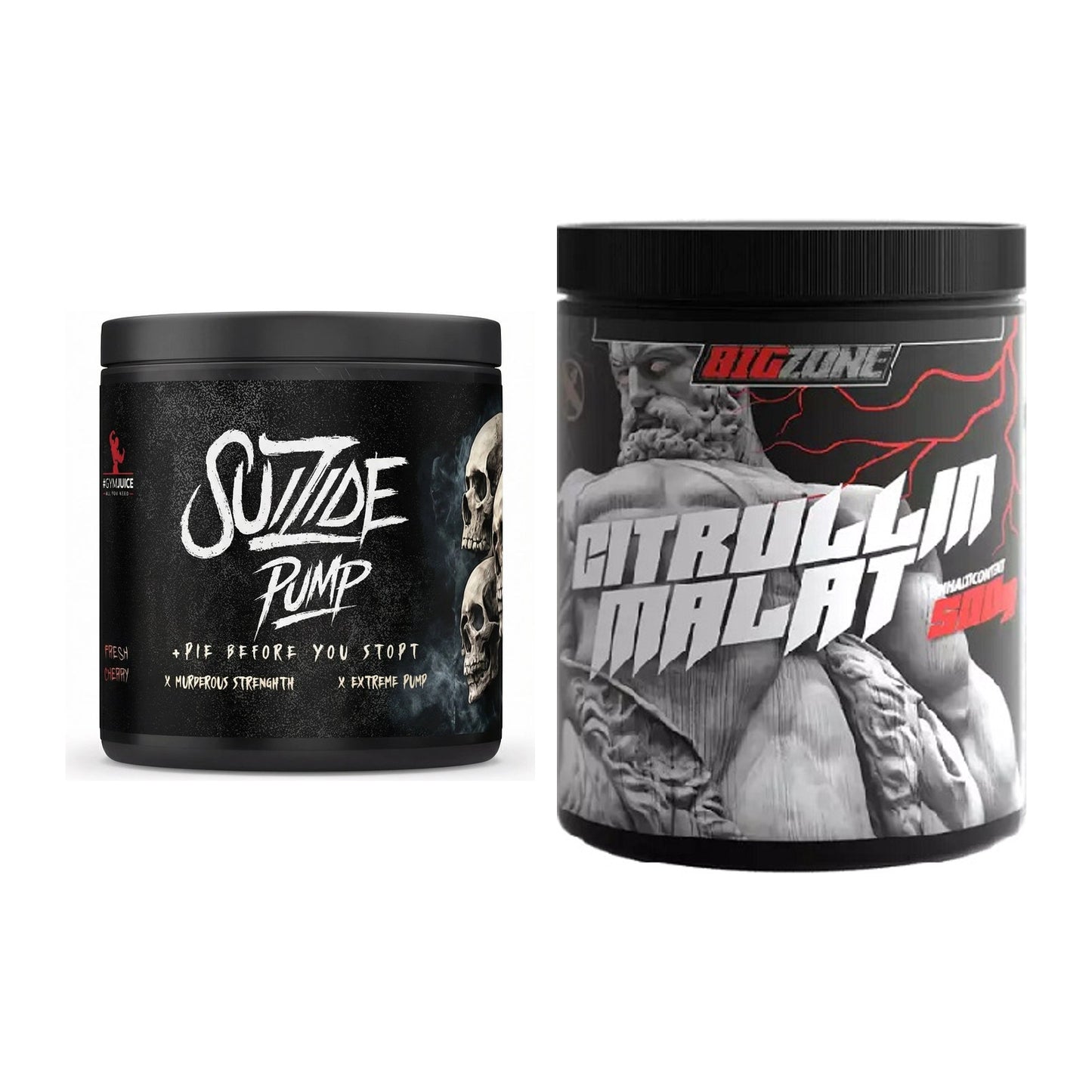 Trainings-Set: #GYMJUICE SUIZIDE PUMP + Big Zone Citrullin Malat – alle enthaltenen Artikel
