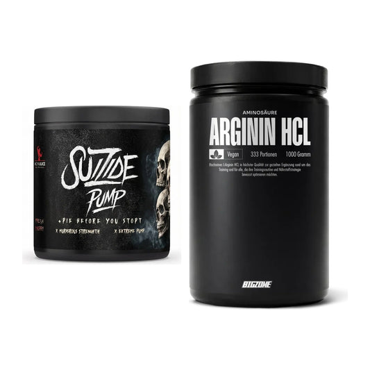 Trainings-Set: #GYMJUICE SUIZIDE PUMP + Big Zone L-Arginin – alle enthaltenen Artikel
