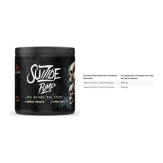 Trainings-Set: #GYMJUICE SUIZIDE PUMP + INLEAD L-Carnitine Tartrate – alle enthaltenen Artikel