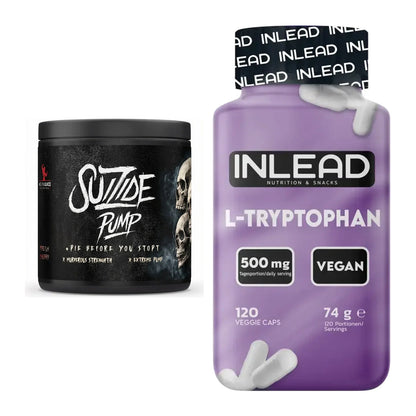 Trainings-Set: #GYMJUICE SUIZIDE PUMP + INLEAD L-Tryptophan 500mg – alle enthaltenen Artikel