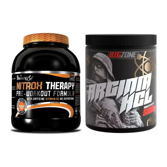 Trainings-Set: BioTech NitroX Therapy + Big Zone Arginine HCl – alle enthaltenen Artikel