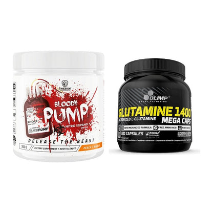 Trainings-Set: Swedish Supplements Bloody + Olimp L-Glutamine Mega – alle enthaltenen Artikel