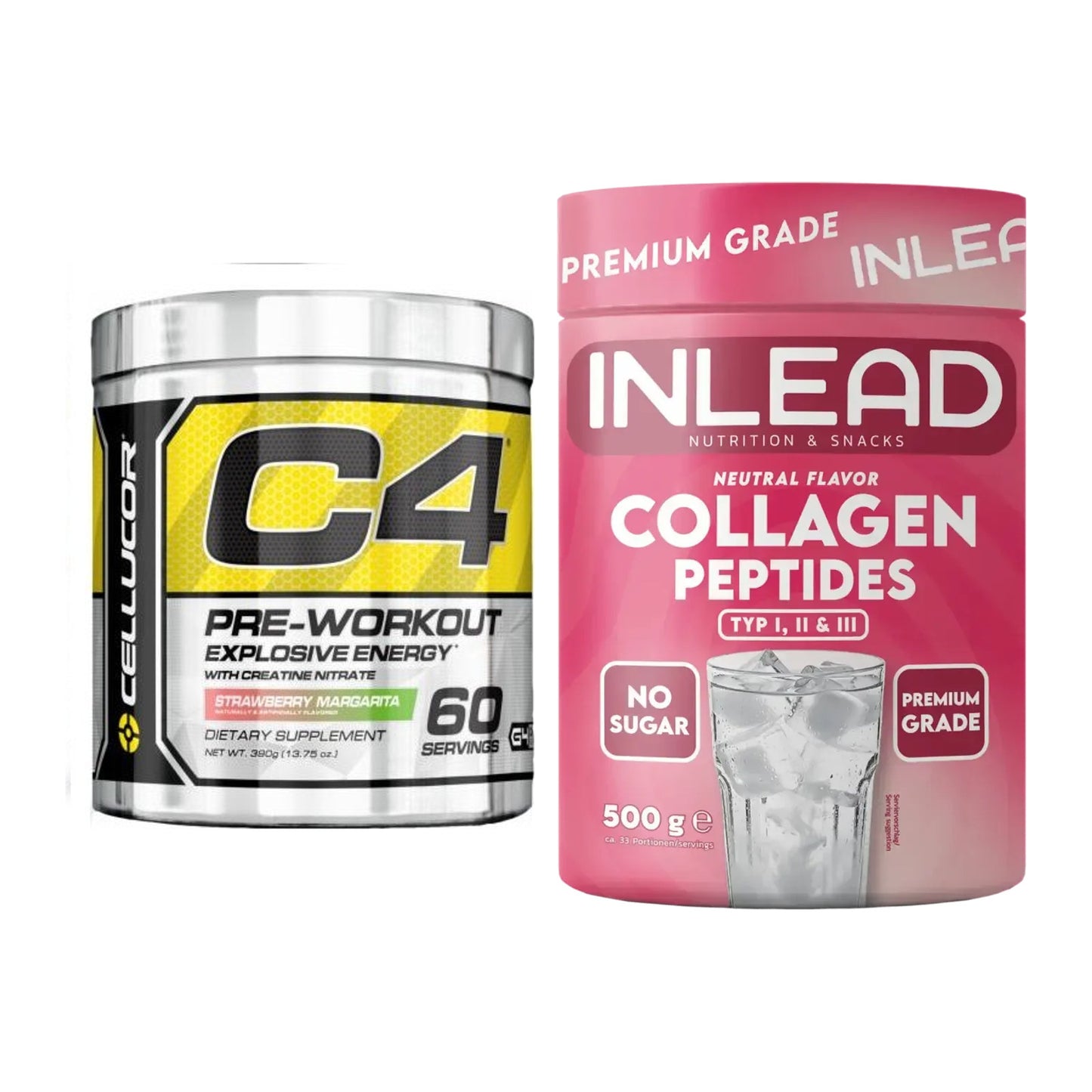 Trainings-Set: Cellucor C4 Original 60 + INLEAD Collagen Peptides – alle enthaltenen Artikel