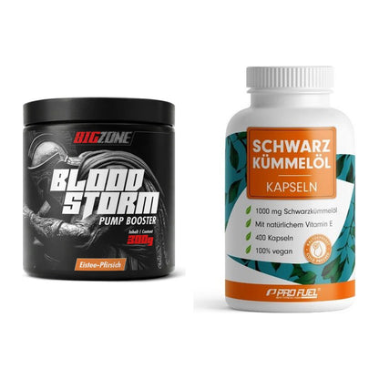 Trainings-Set: Big Zone Bloodstorm 2.0 + ProFuel Schwarzkümmelöl – alle enthaltenen Artikel
