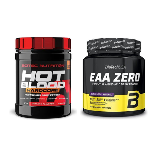Trainings-Set: Scitec Hot Blood Hardcore + BioTech EAA Zero – alle enthaltenen Artikel