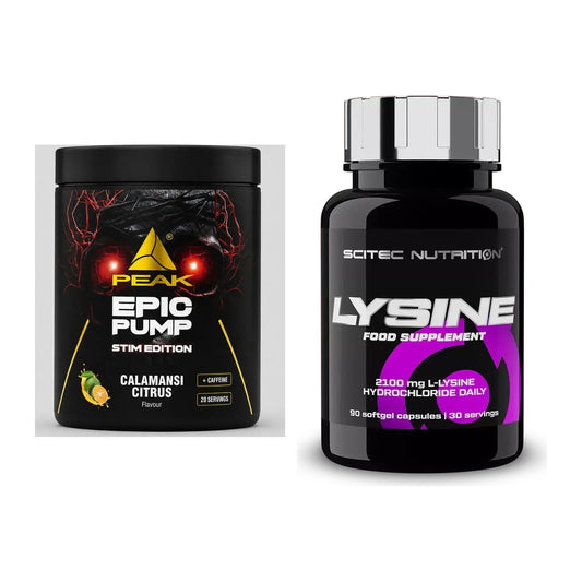 Trainings-Set: Peak Epic Pump Stim Edition + Scitec Lysine – alle enthaltenen Artikel