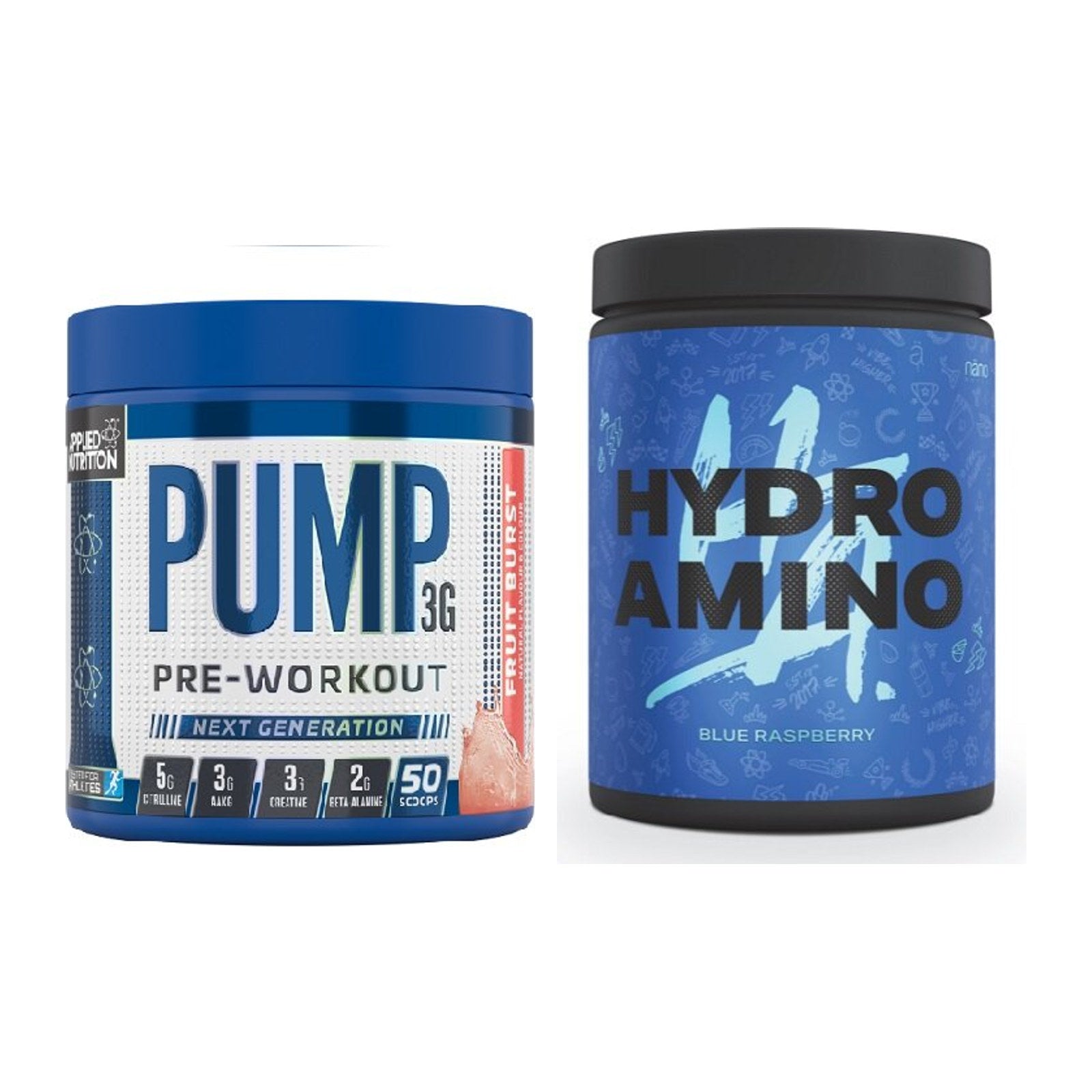 Trainings-Set: Applied Nutrition Pump + Nanosupps Hydro Amino – alle enthaltenen Artikel