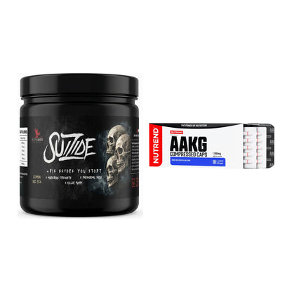 Trainings-Set: #GYMJUICE SUIZIDE Booster + Nutrend AAKG Compressed – alle enthaltenen Artikel