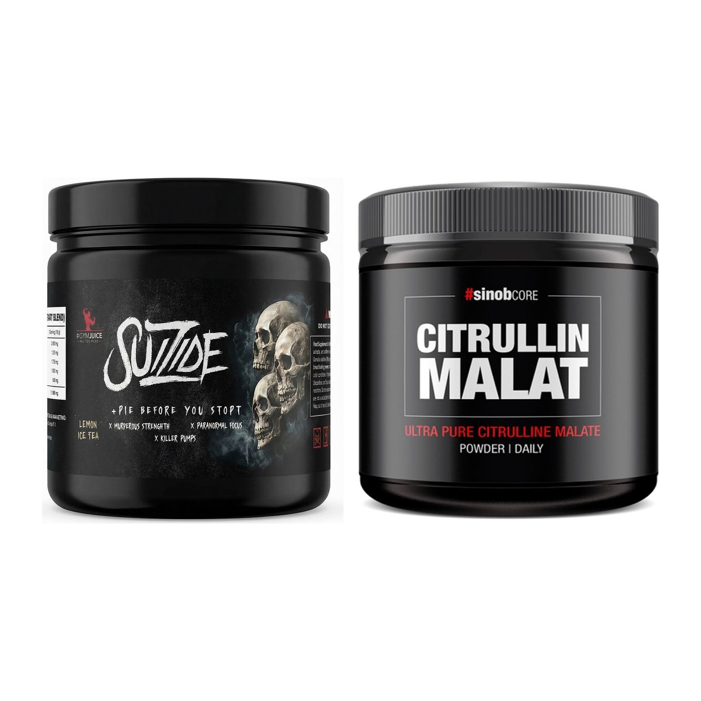 Trainings-Set: #GYMJUICE SUIZIDE Booster + Sinob Core L-Citrullin – alle enthaltenen Artikel