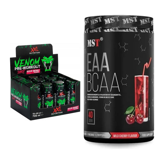 Trainings-Set: XXL Nutrition Venom Shot + MST EAA & BCAA – alle enthaltenen Artikel