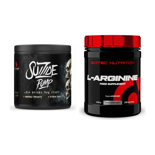 Trainings-Set: #GYMJUICE SUIZIDE PUMP 300g (Fresh + Scitec Arginin – alle enthaltenen Artikel