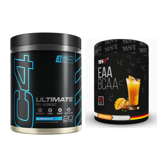 Trainings-Set: Cellucor C4 ULTIMATE 20 Serv. + MST EAA & BCAA – alle enthaltenen Artikel