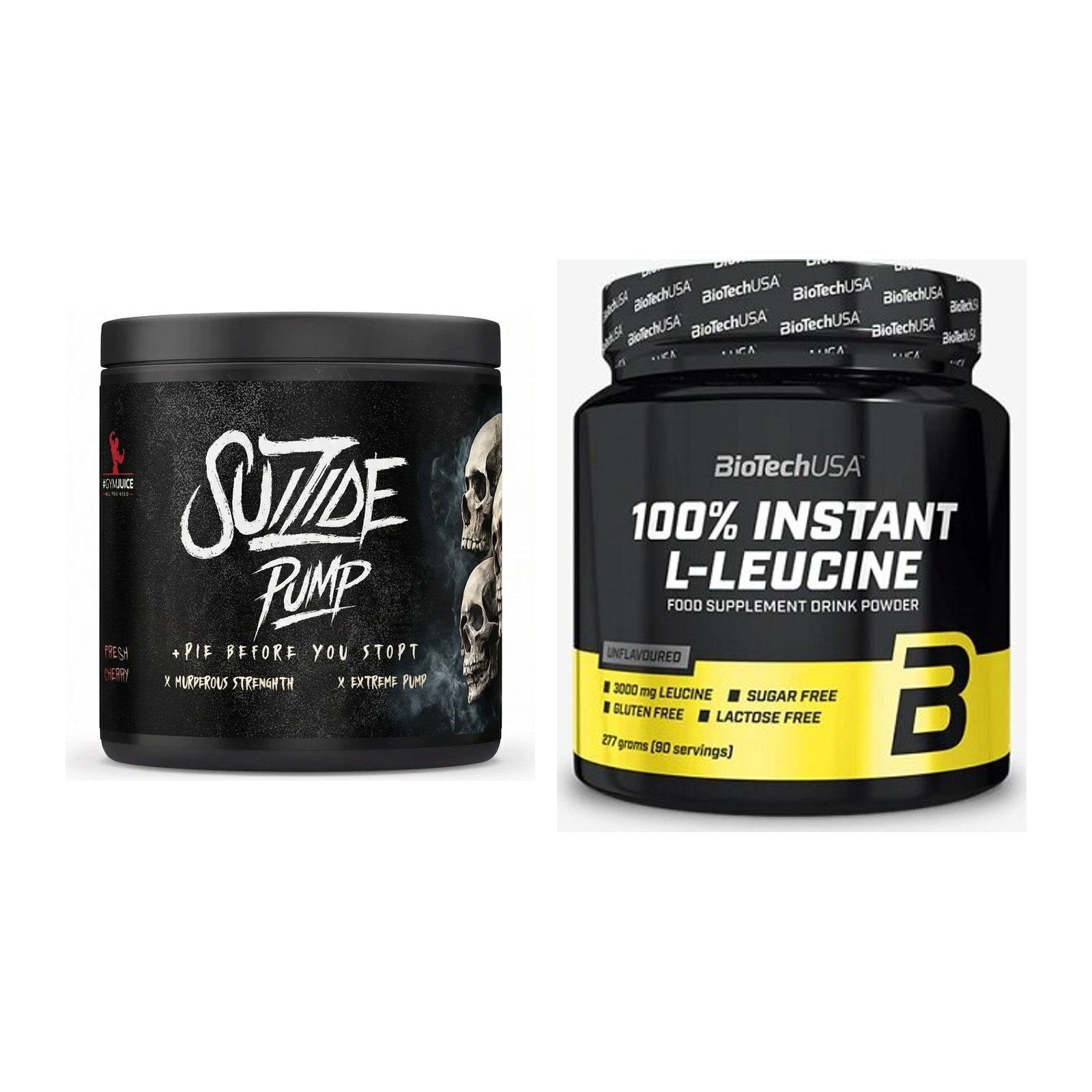 Trainings-Set: #GYMJUICE SUIZIDE PUMP + BioTech 100% Instant – alle enthaltenen Artikel