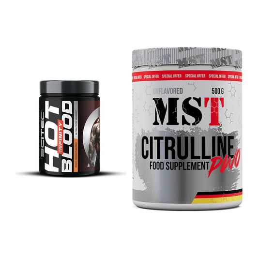 Trainings-Set: Scitec Hot Blood INFINITY + MST Citrulline Malat 500g – alle enthaltenen Artikel