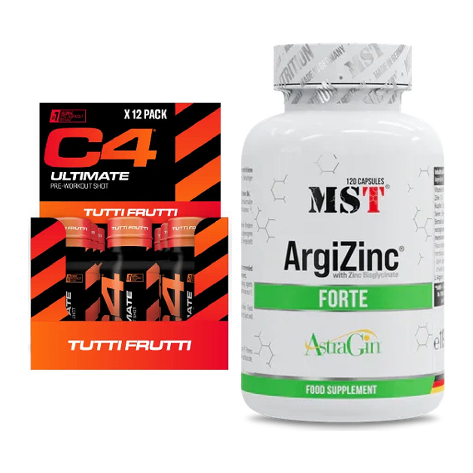 Trainings-Set: Cellucor C4 Ultimate Pre-Workout + MST ArgiZinc Forte – alle enthaltenen Artikel