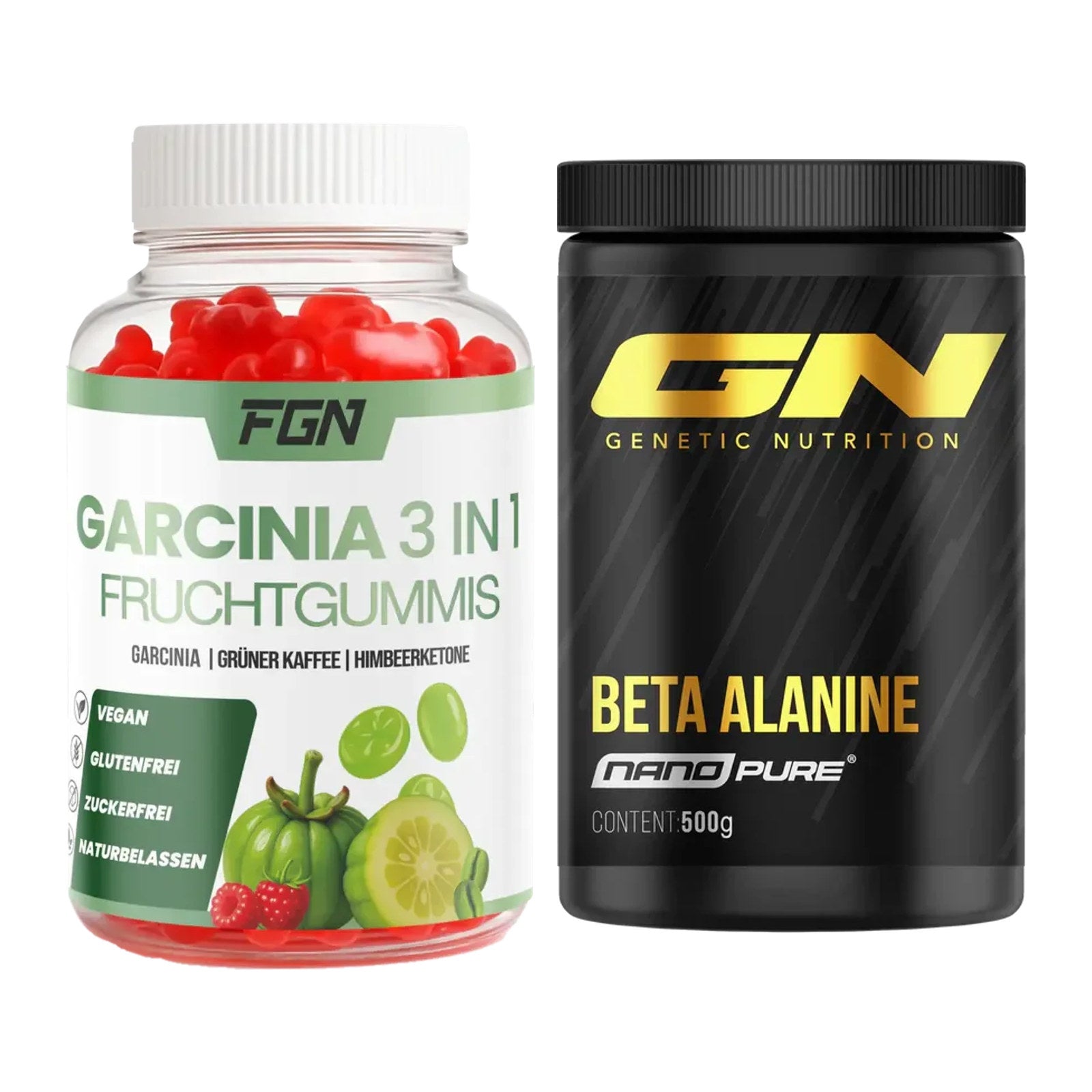 Trainings-Set: FGN Garcinia 60 Fruchtgummies + GN Nano Beta Alanine – alle enthaltenen Artikel