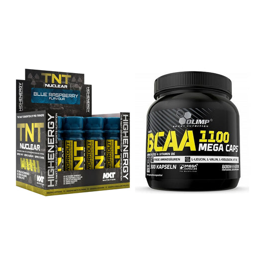 Trainings-Set: NXT Nutrition TNT Nuclear Shots + Olimp BCAA Mega Caps – alle enthaltenen Artikel