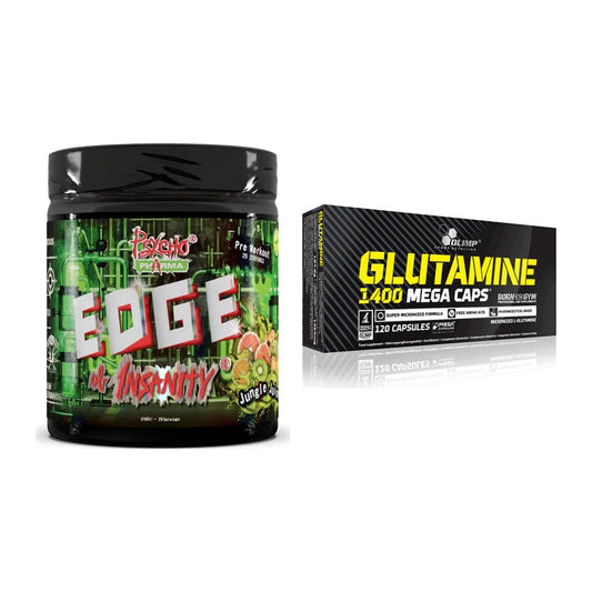 Trainings-Set: Psycho Pharma Edge + Olimp L-Glutamine Mega – alle enthaltenen Artikel