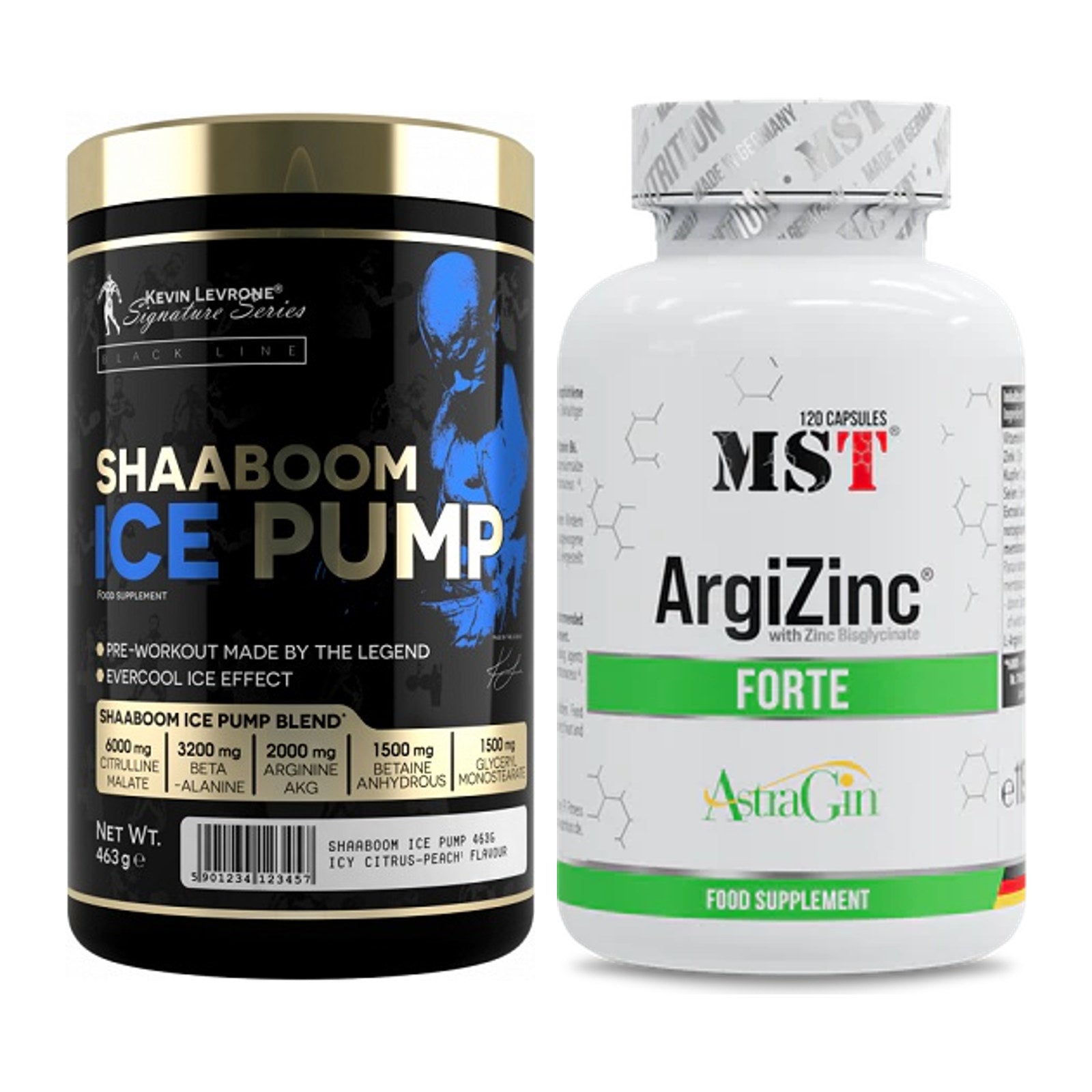 Trainings-Set: Kevin Levrone Shaaboom Ice Pump + MST ArgiZinc Forte – alle enthaltenen Artikel
