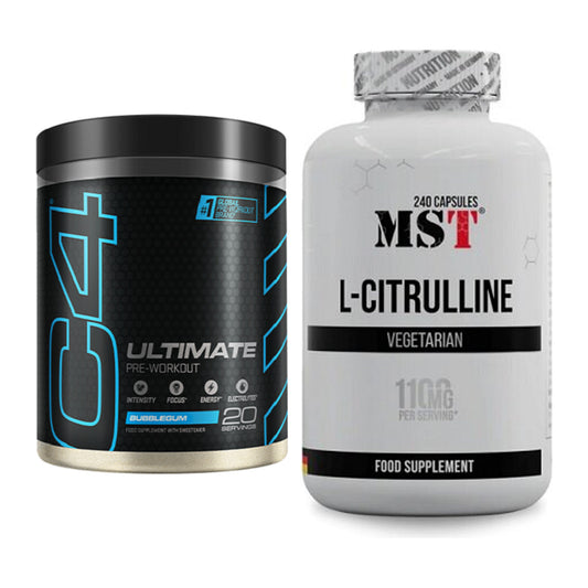 Träningsset: Cellucor C4 ULTIMATE 20 Serv. + MST Citrulline - alla artiklar ingår