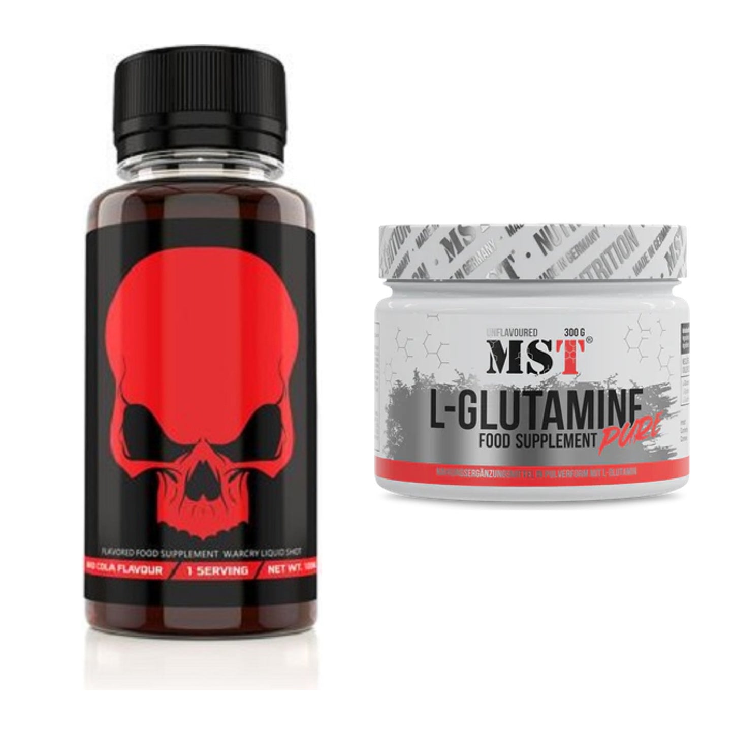 Trainings-Set: Genius Nutrition Warcry Liquid + MST Glutamine – alle enthaltenen Artikel