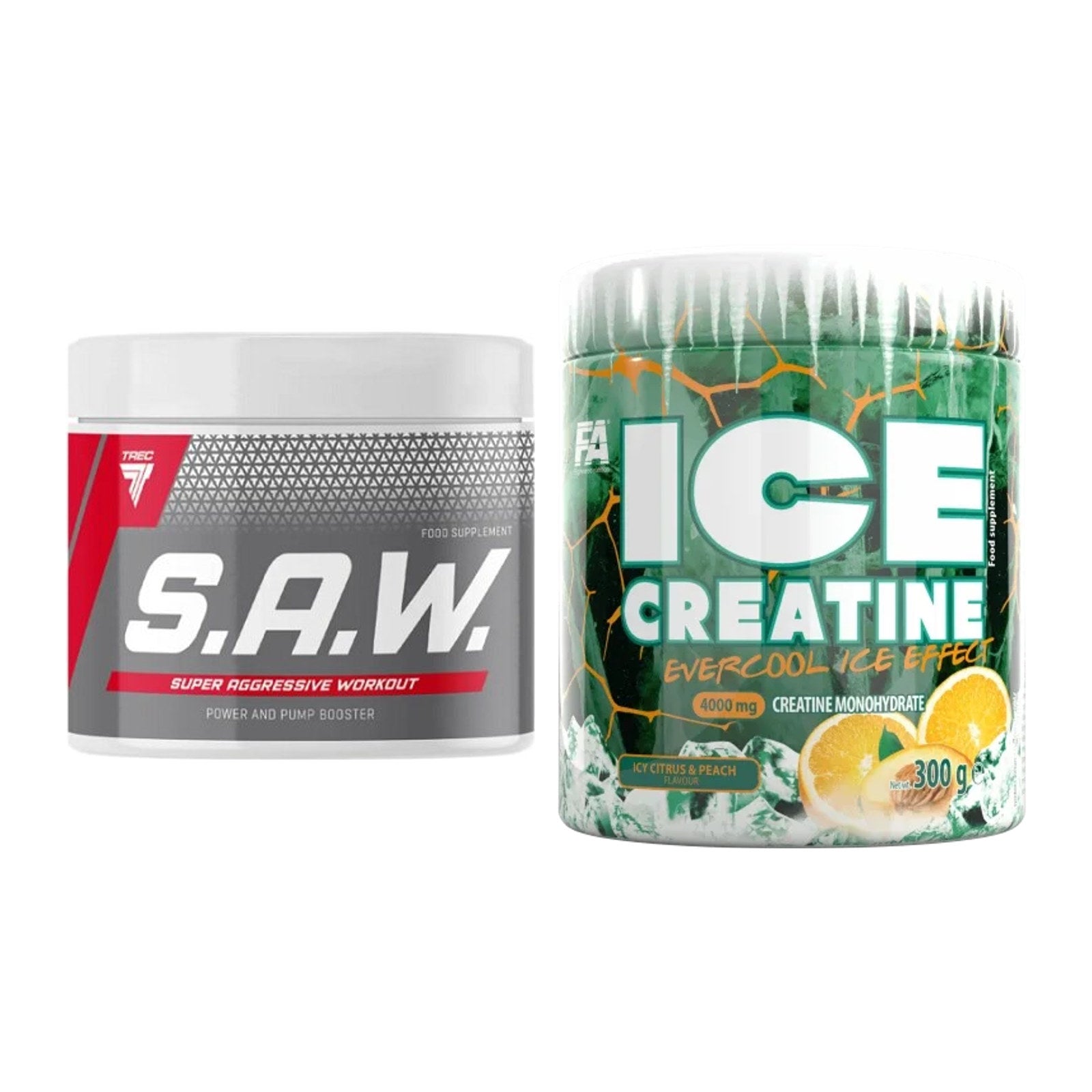 Trainings-Set: Trec Nutrition SAW Booster + FA Nutrition ICE Creatine – alle enthaltenen Artikel