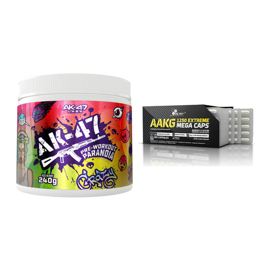 Trainings-Set: AK47 Labs Pre-Workout + Olimp AAKG Extreme Mega – alle enthaltenen Artikel