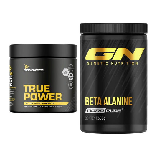 Ensemble d'entraînement : Dedicated True Power + GN Nano Beta Alanine - tous les éléments inclus